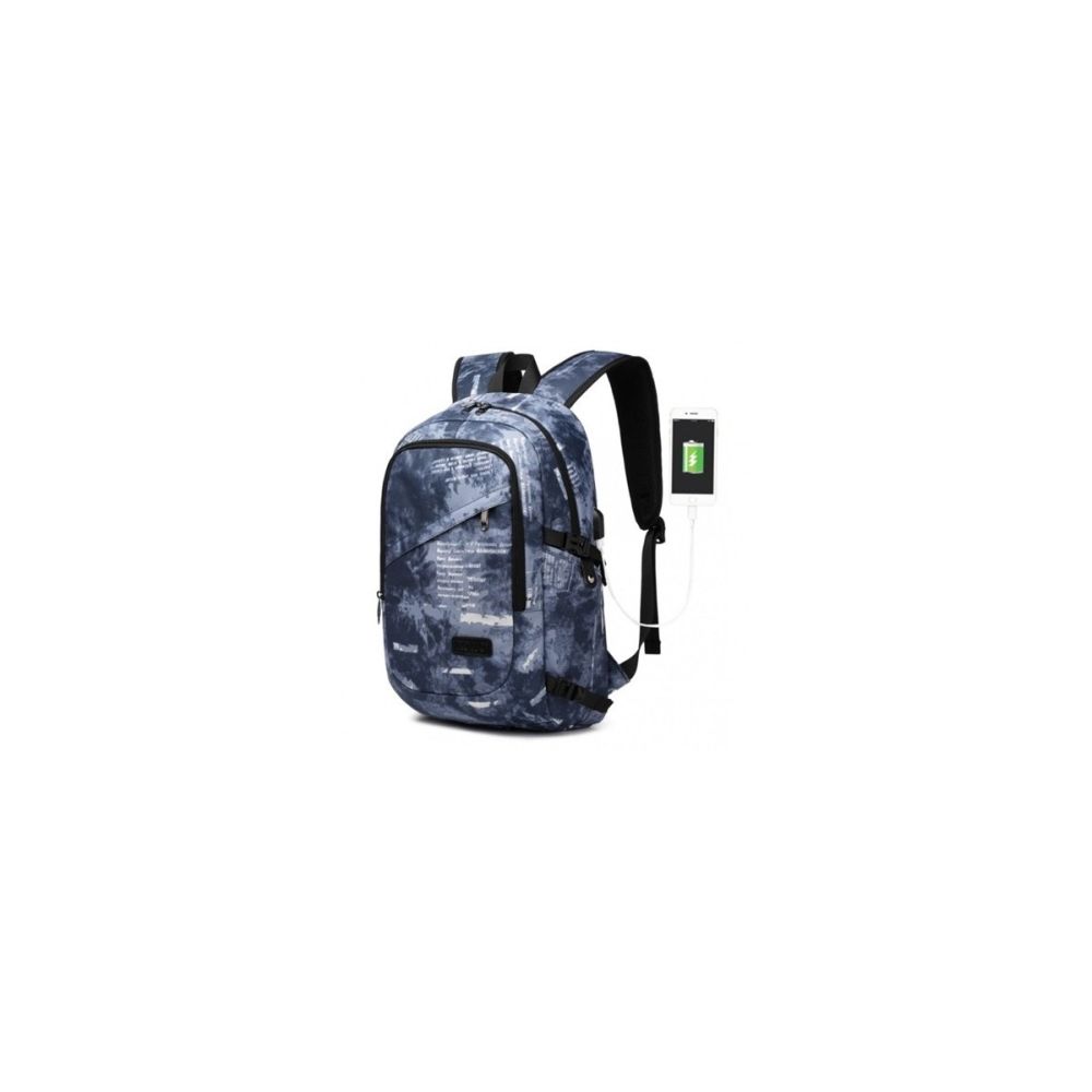 plecak mlodziezowy meski na laptopa 156 usb niebieski compact